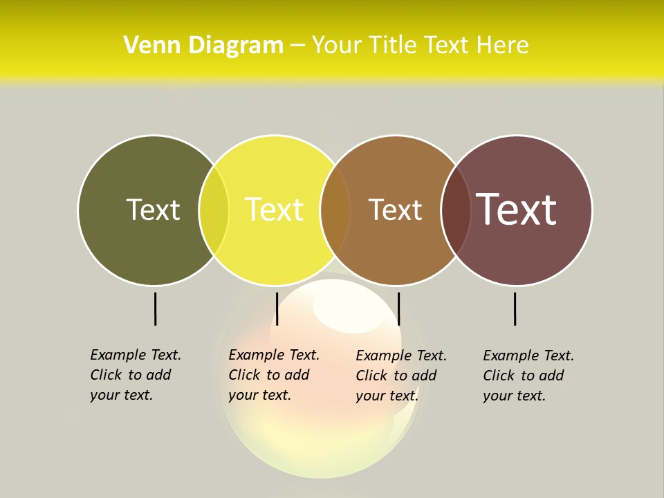 Glass Ball With Butterflies PowerPoint Template