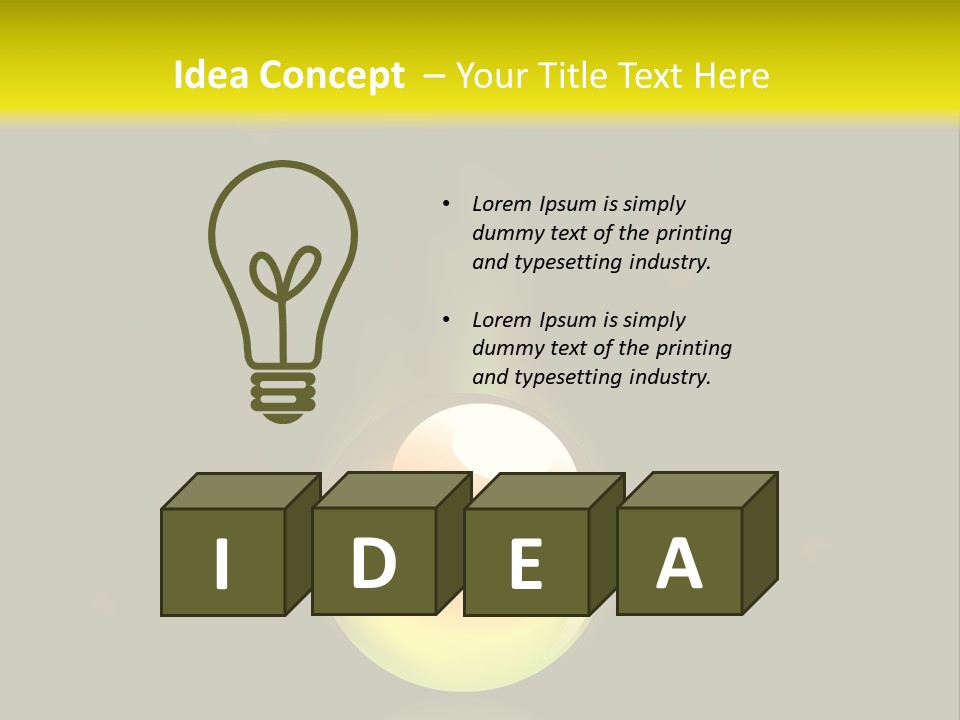 Glass Ball With Butterflies PowerPoint Template