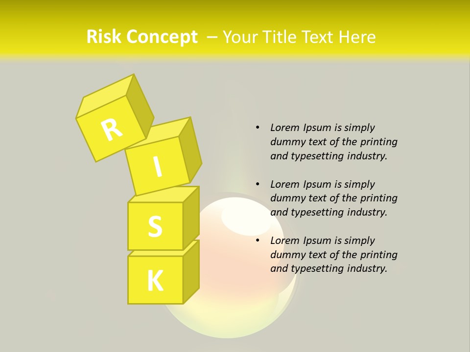 Glass Ball With Butterflies PowerPoint Template