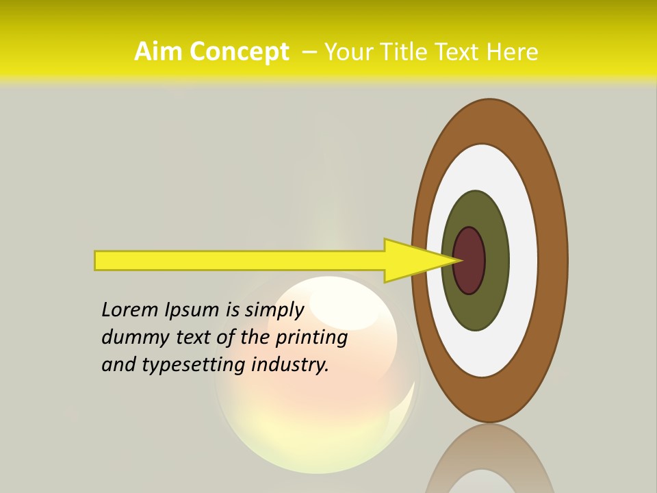 Glass Ball With Butterflies PowerPoint Template