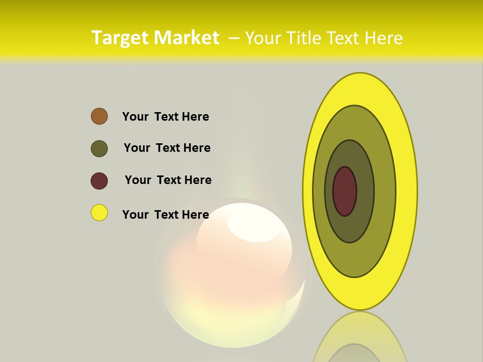 Glass Ball With Butterflies PowerPoint Template