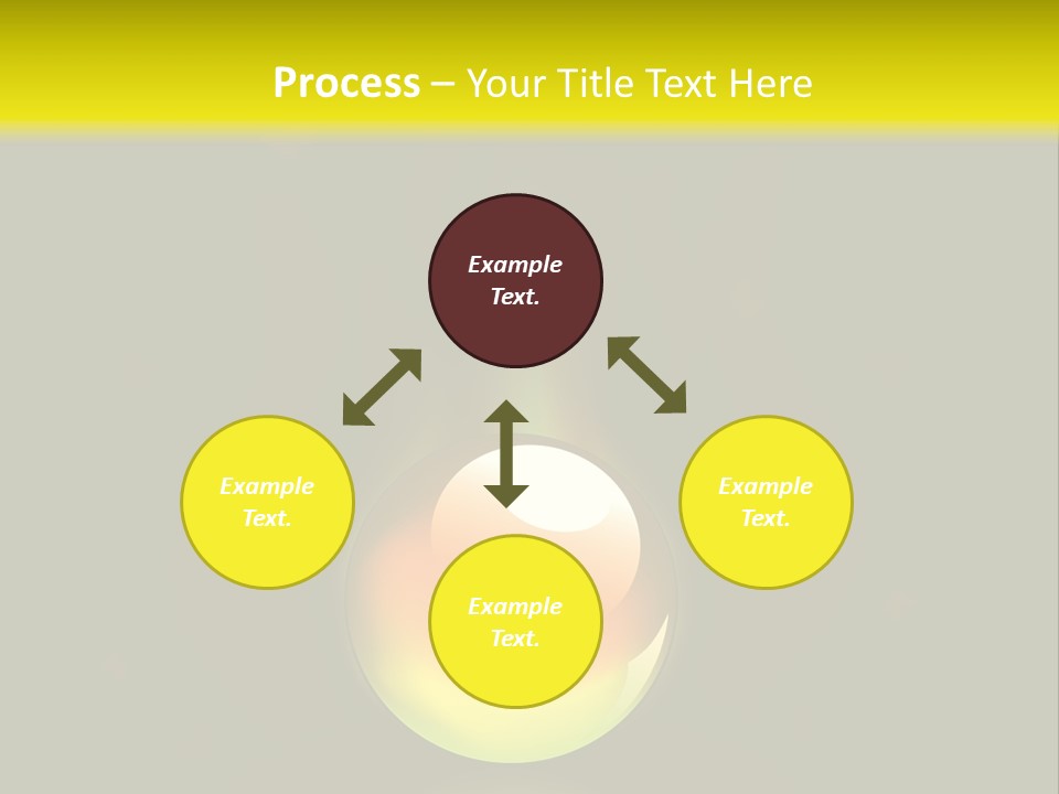 Glass Ball With Butterflies PowerPoint Template