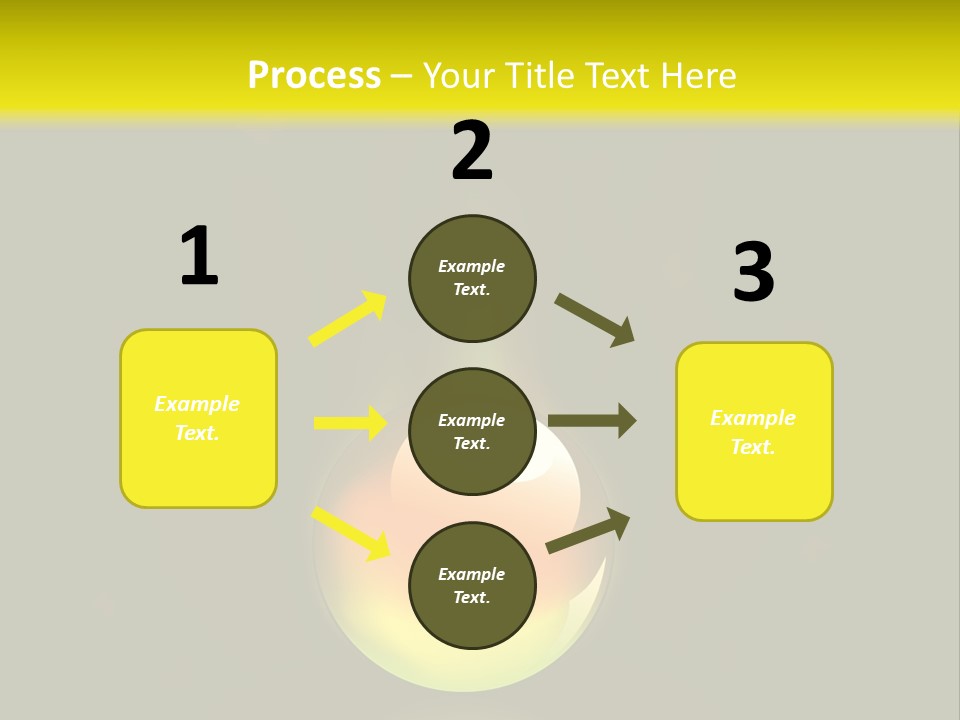 Glass Ball With Butterflies PowerPoint Template
