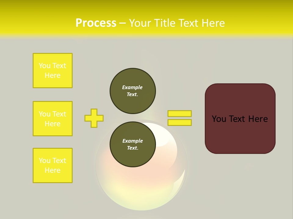 Glass Ball With Butterflies PowerPoint Template