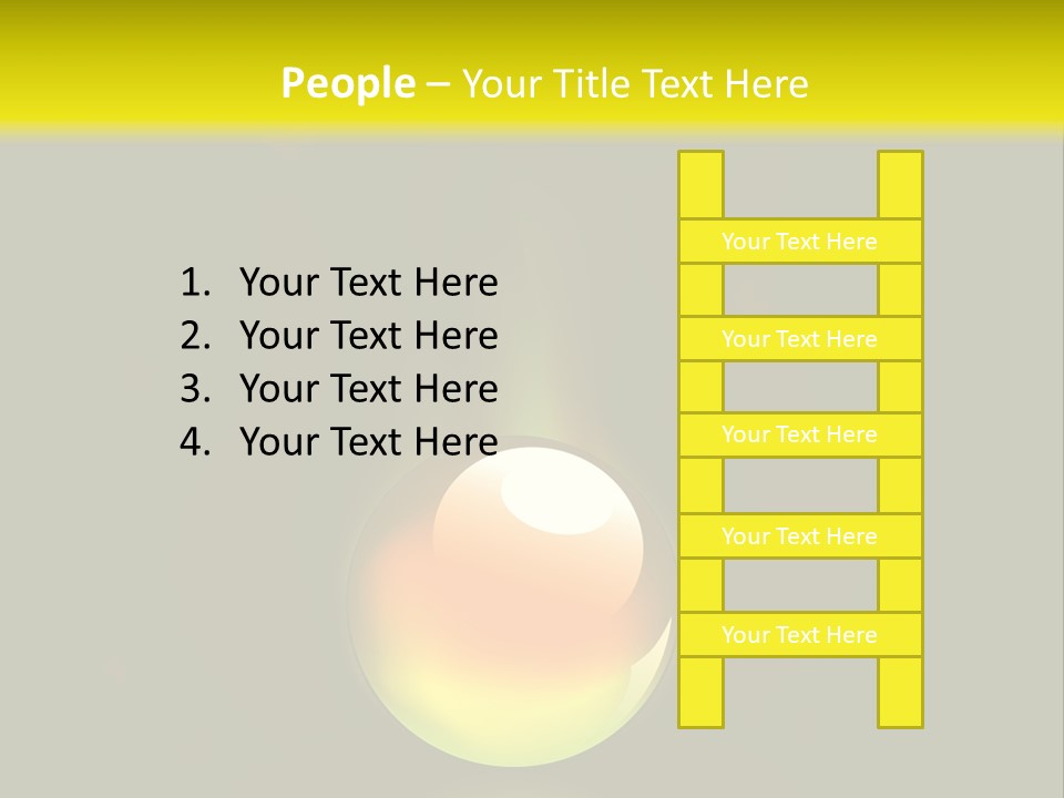 Glass Ball With Butterflies PowerPoint Template