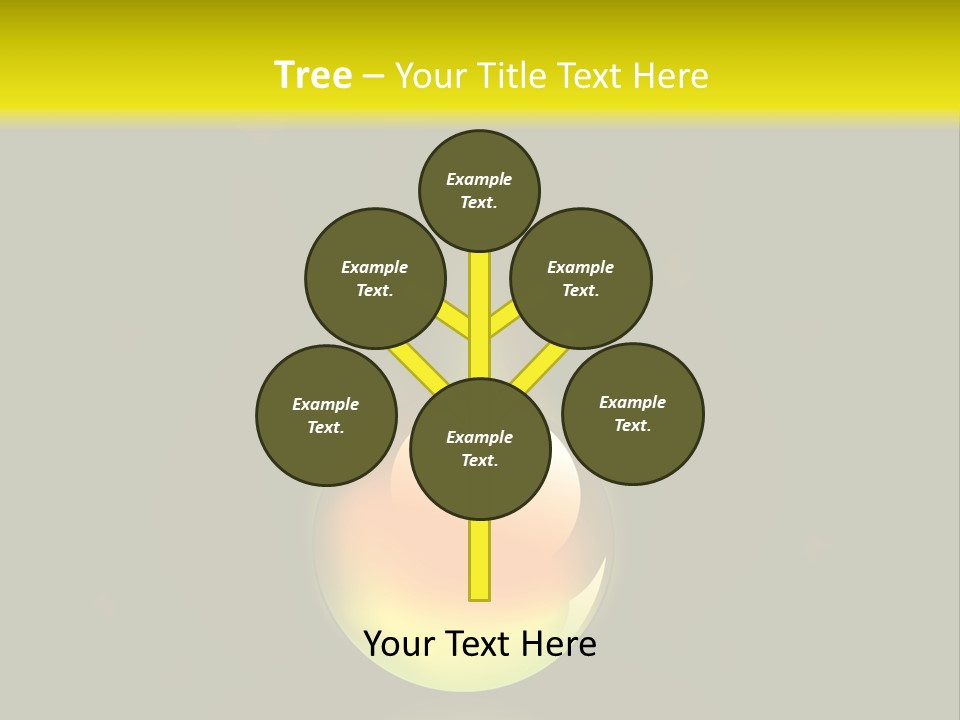 Glass Ball With Butterflies PowerPoint Template