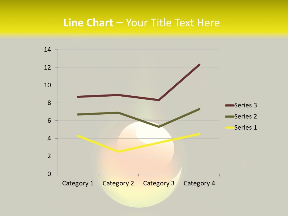 Glass Ball With Butterflies PowerPoint Template