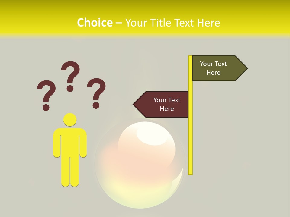 Glass Ball With Butterflies PowerPoint Template