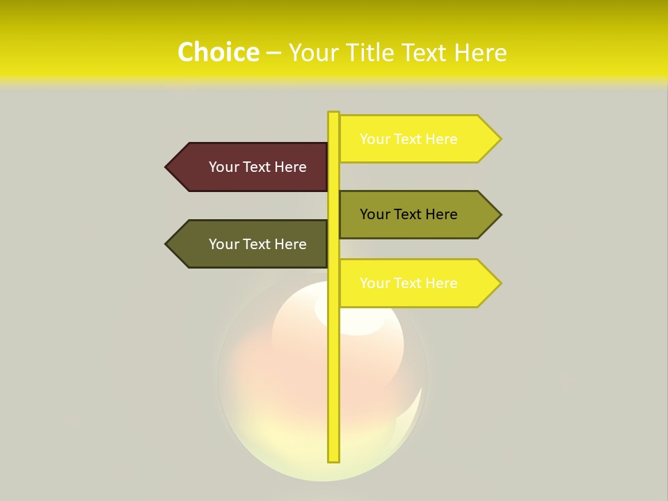 Glass Ball With Butterflies PowerPoint Template