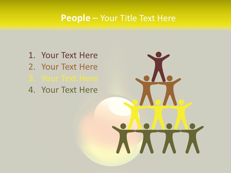 Glass Ball With Butterflies PowerPoint Template