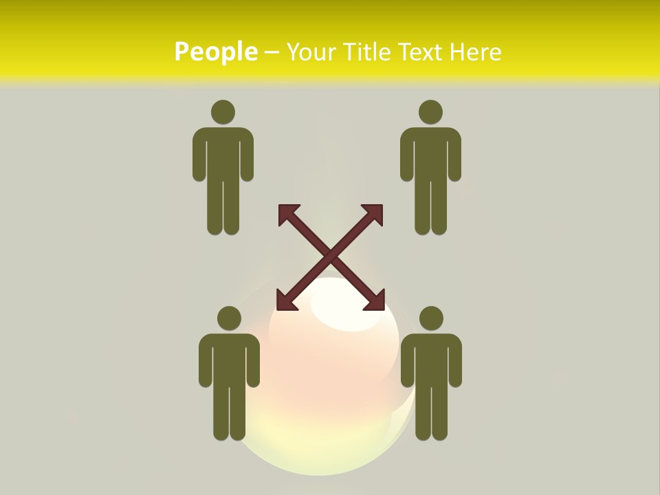 Glass Ball With Butterflies PowerPoint Template