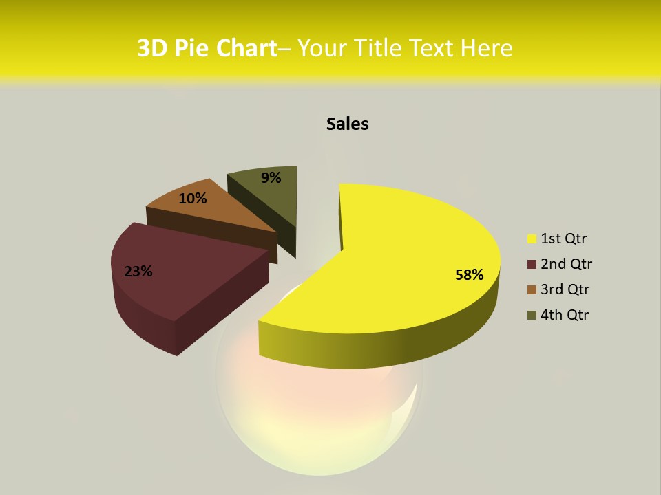 Glass Ball With Butterflies PowerPoint Template