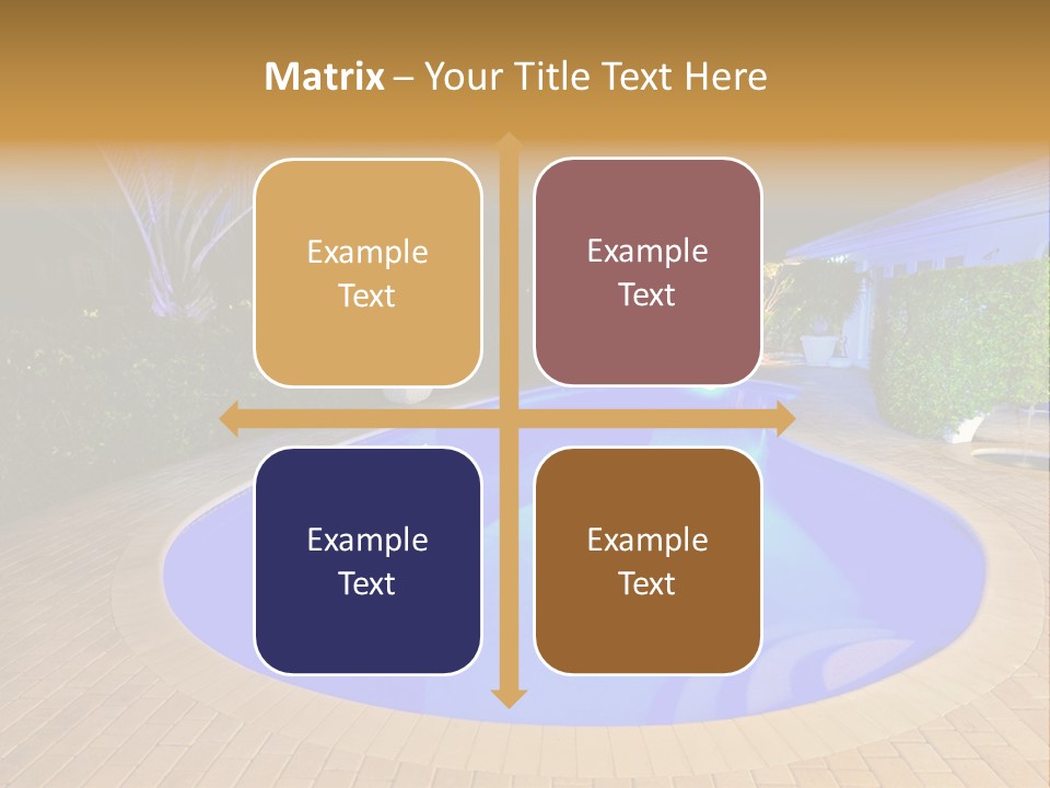 Swimming Pool At Night PowerPoint Template