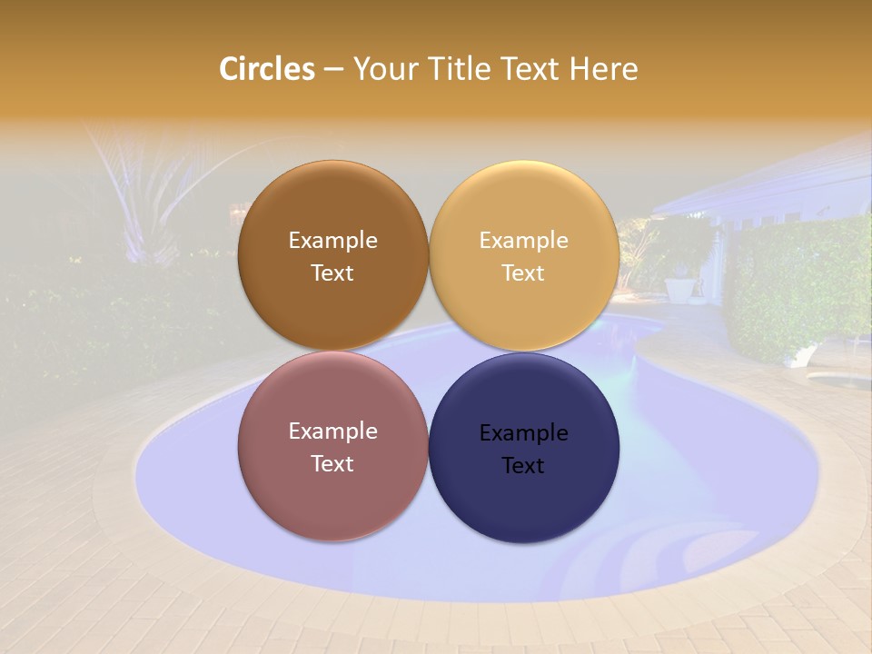 Swimming Pool At Night PowerPoint Template