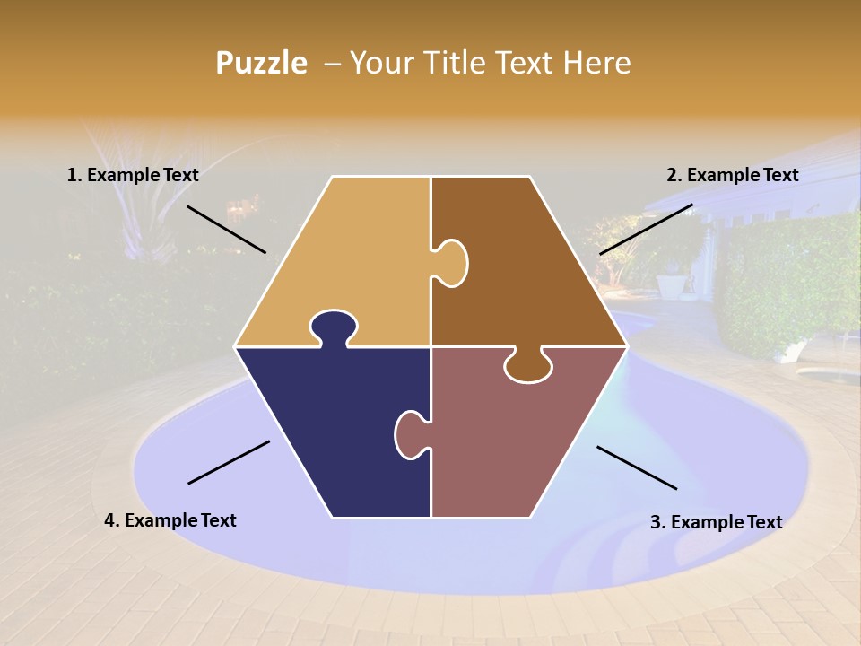 Swimming Pool At Night PowerPoint Template