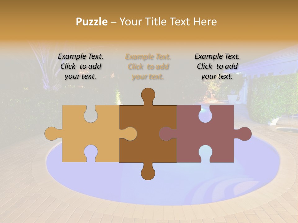 Swimming Pool At Night PowerPoint Template