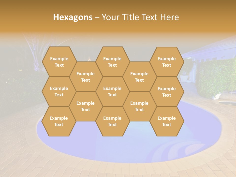 Swimming Pool At Night PowerPoint Template