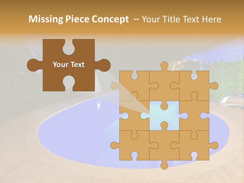 Swimming Pool At Night PowerPoint Template