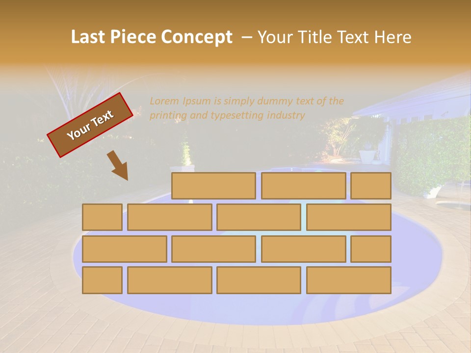 Swimming Pool At Night PowerPoint Template