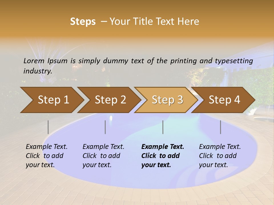 Swimming Pool At Night PowerPoint Template