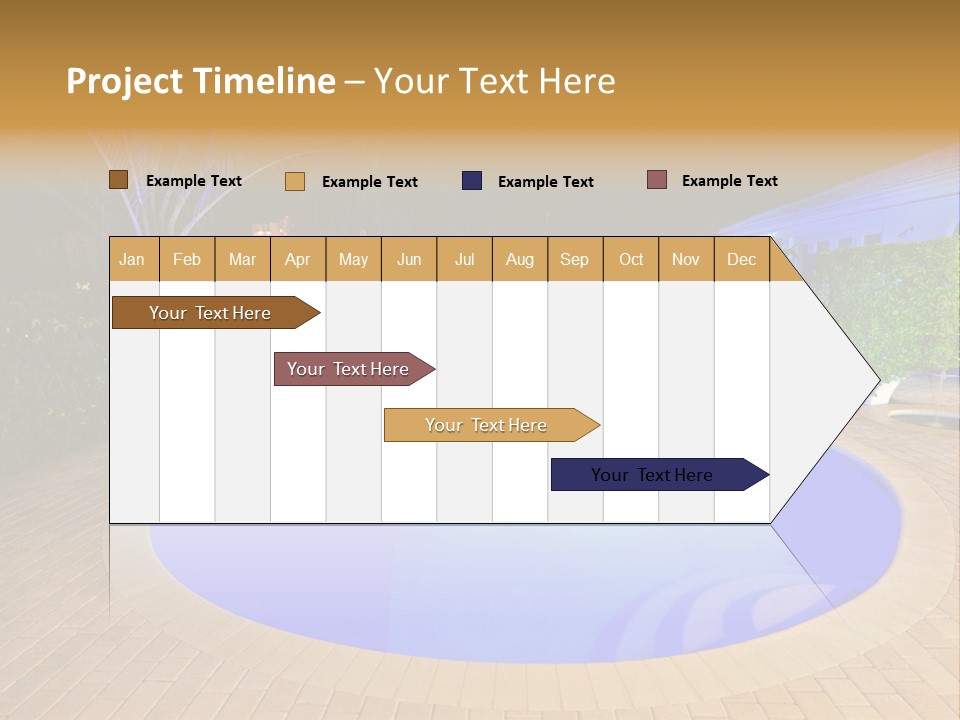 Swimming Pool At Night PowerPoint Template