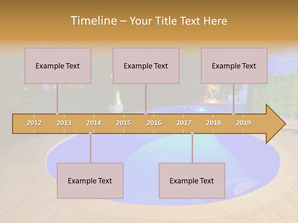 Swimming Pool At Night PowerPoint Template