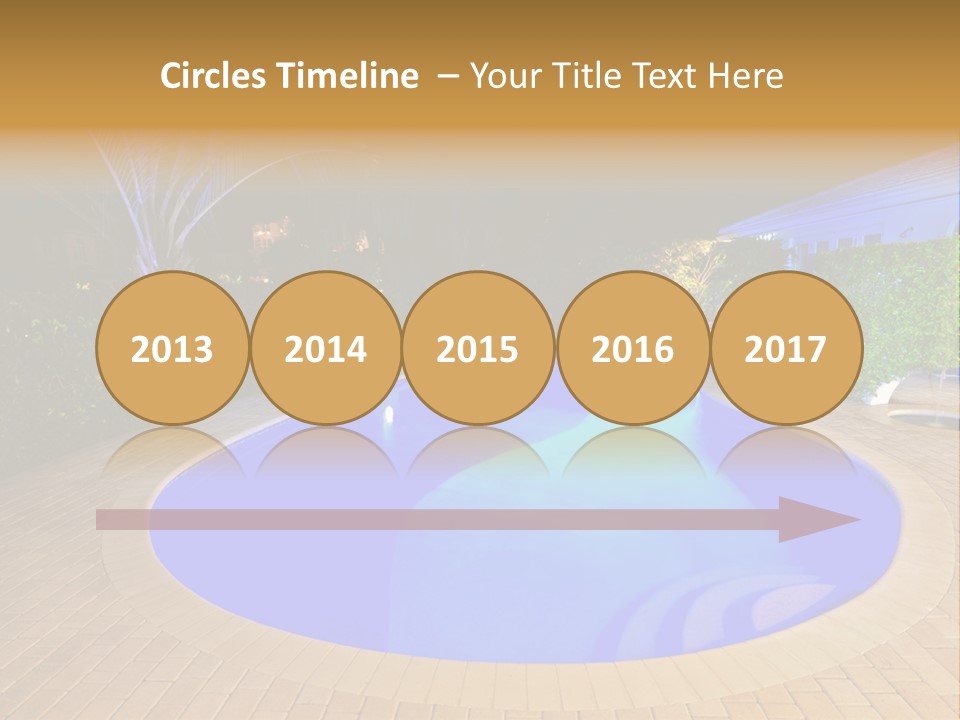 Swimming Pool At Night PowerPoint Template