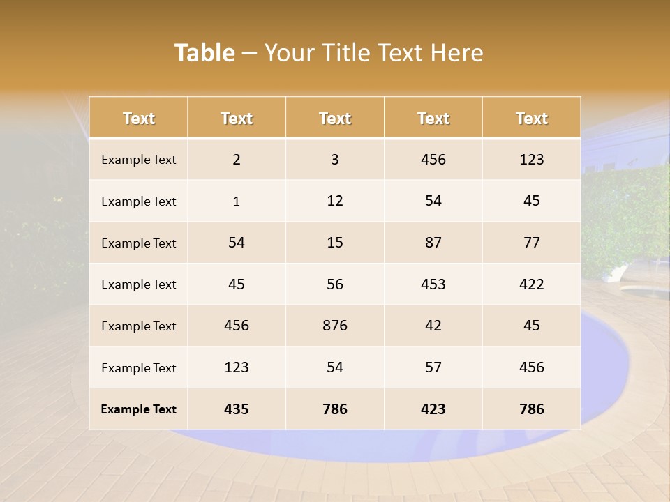 Swimming Pool At Night PowerPoint Template