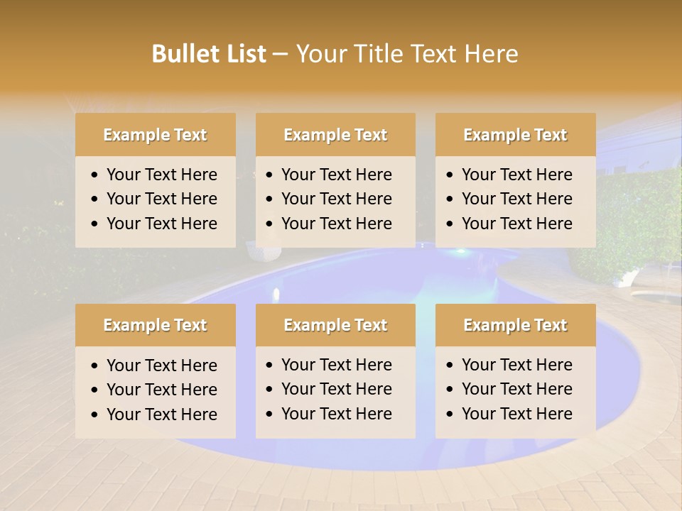 Swimming Pool At Night PowerPoint Template