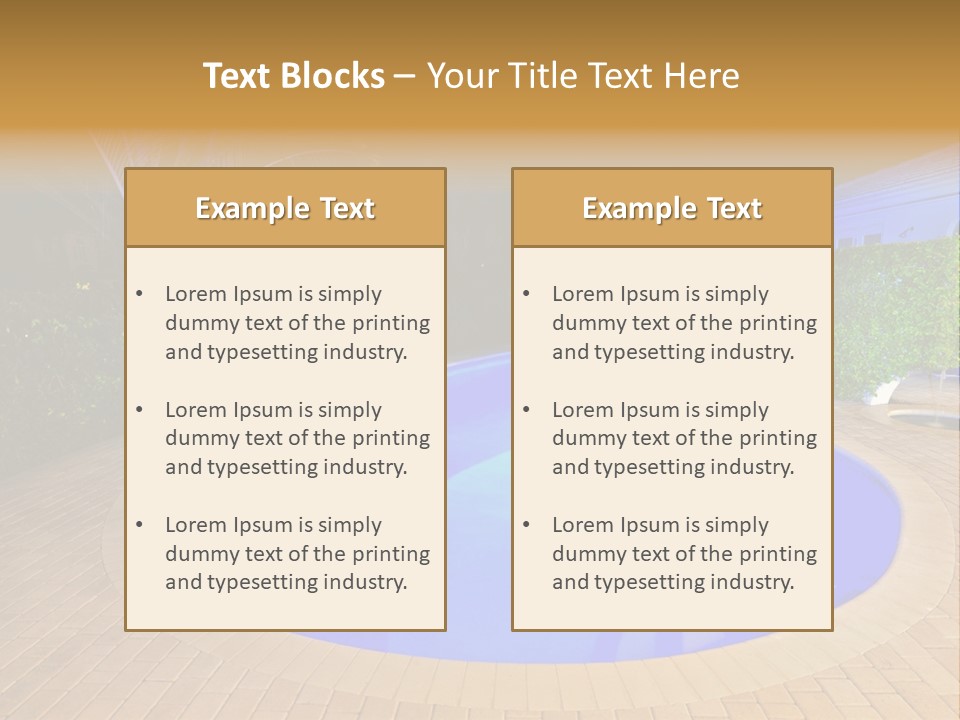Swimming Pool At Night PowerPoint Template