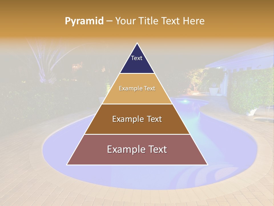 Swimming Pool At Night PowerPoint Template