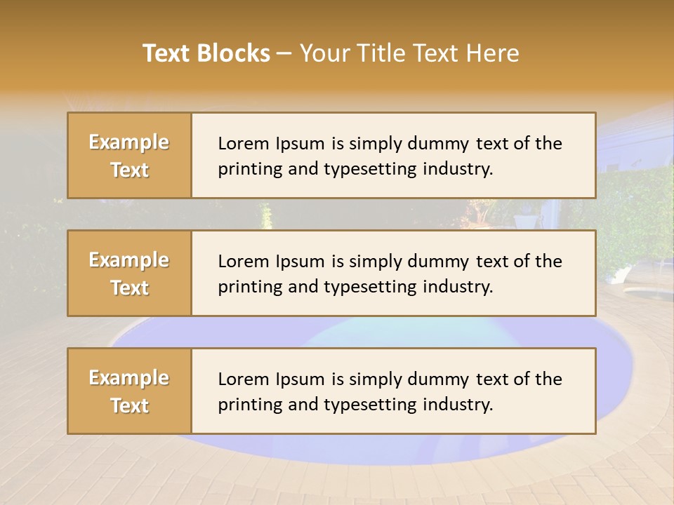Swimming Pool At Night PowerPoint Template
