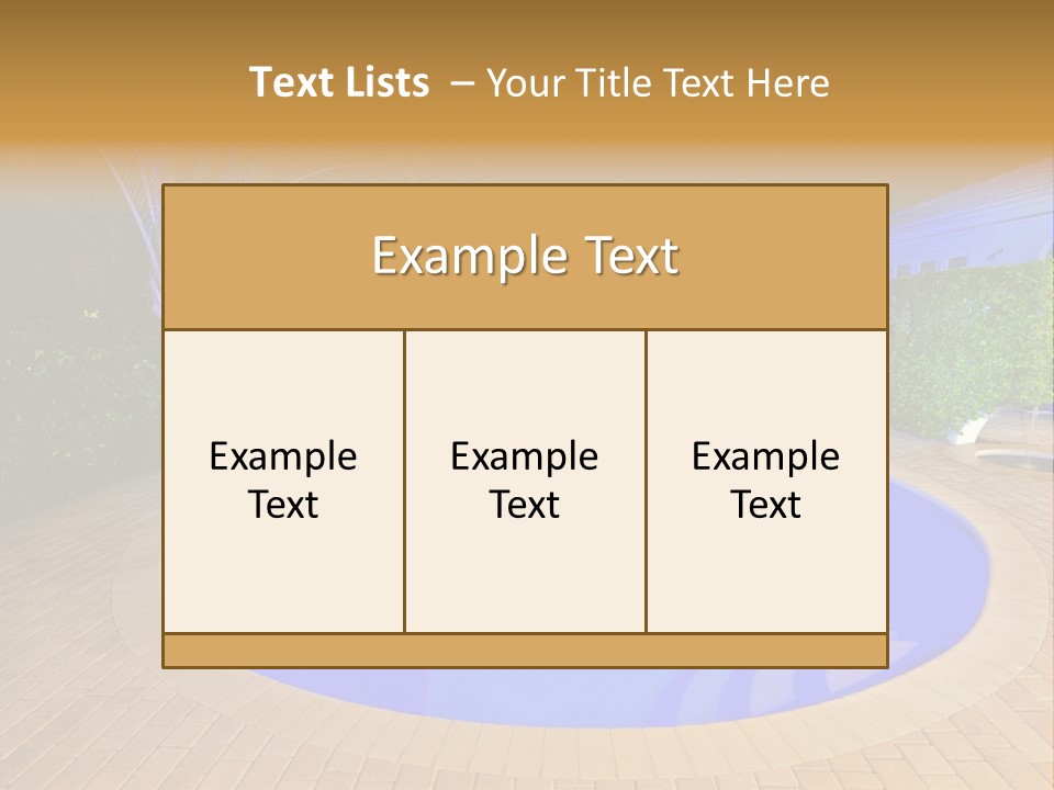 Swimming Pool At Night PowerPoint Template