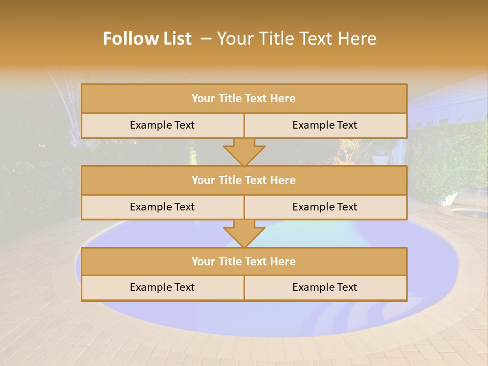 Swimming Pool At Night PowerPoint Template