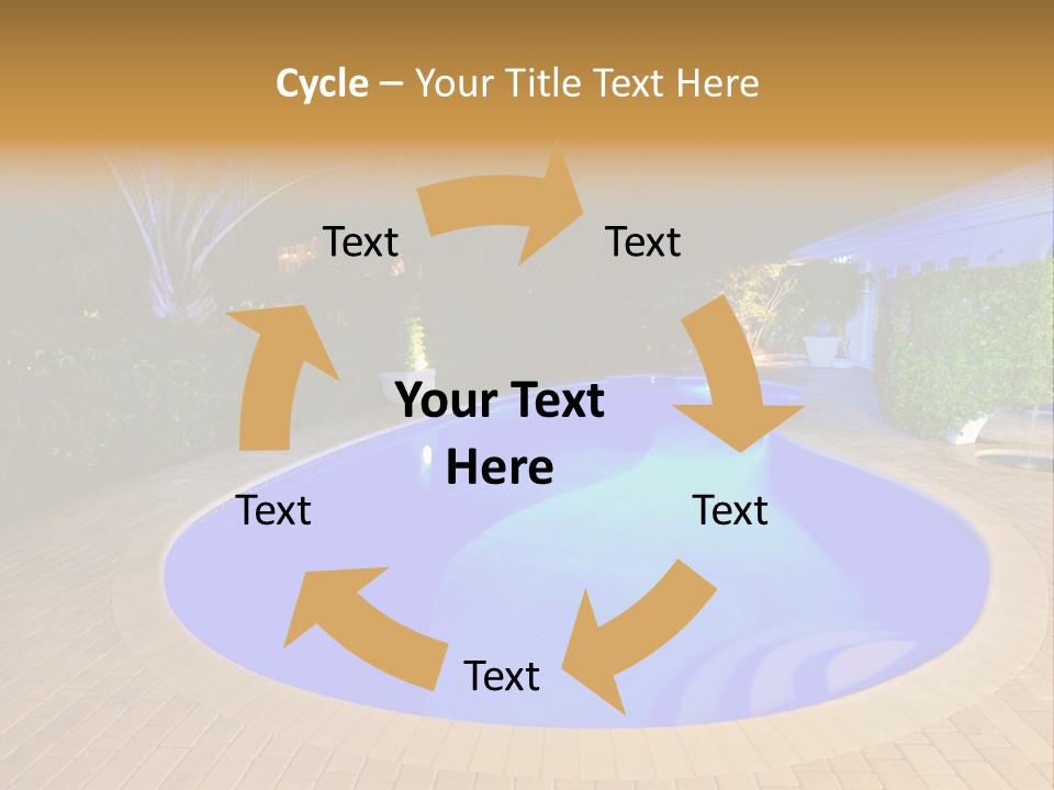 Swimming Pool At Night PowerPoint Template