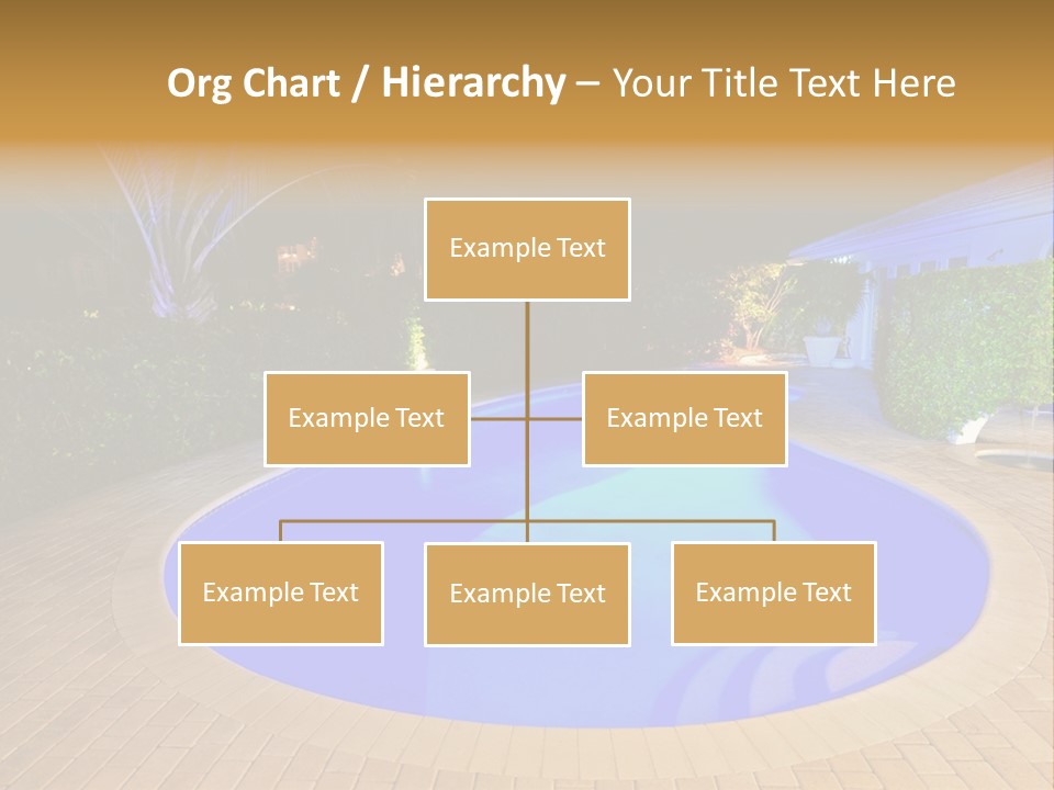 Swimming Pool At Night PowerPoint Template