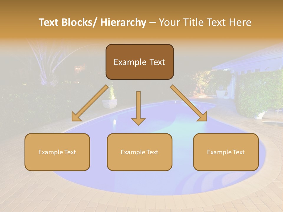 Swimming Pool At Night PowerPoint Template