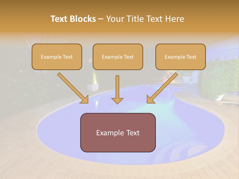Swimming Pool At Night PowerPoint Template