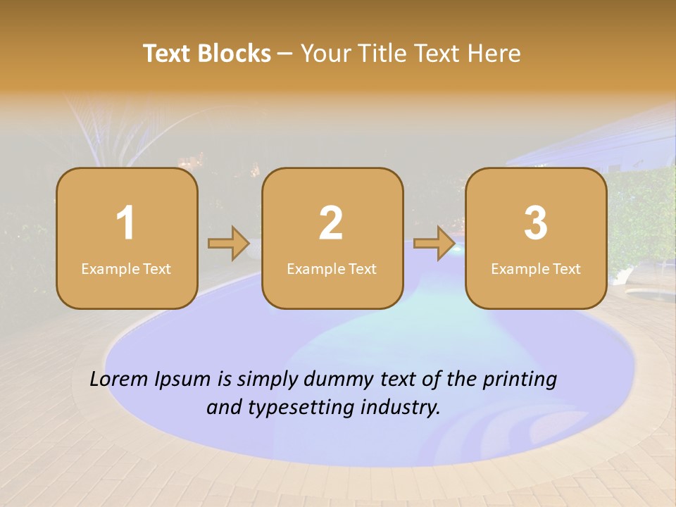 Swimming Pool At Night PowerPoint Template