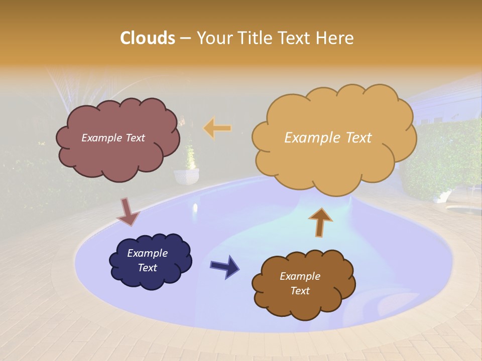 Swimming Pool At Night PowerPoint Template