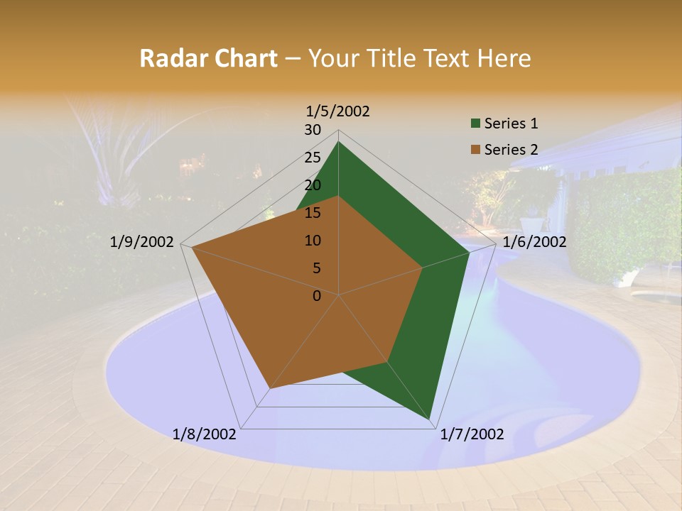 Swimming Pool At Night PowerPoint Template