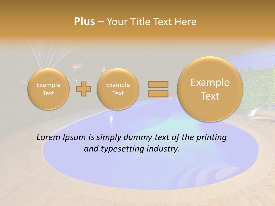 Swimming Pool At Night PowerPoint Template