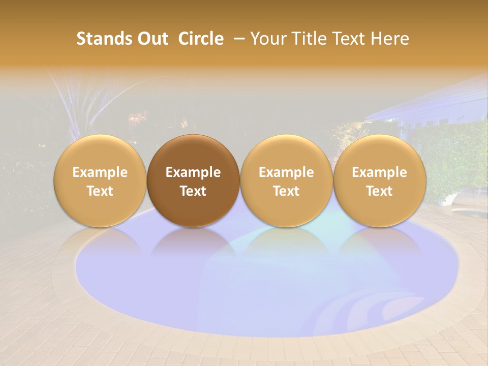 Swimming Pool At Night PowerPoint Template