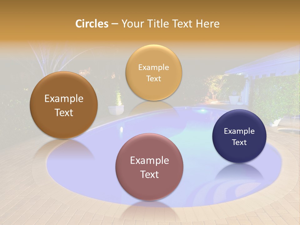 Swimming Pool At Night PowerPoint Template