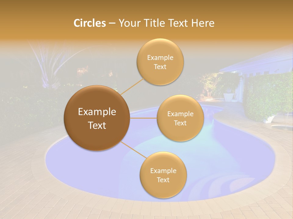 Swimming Pool At Night PowerPoint Template