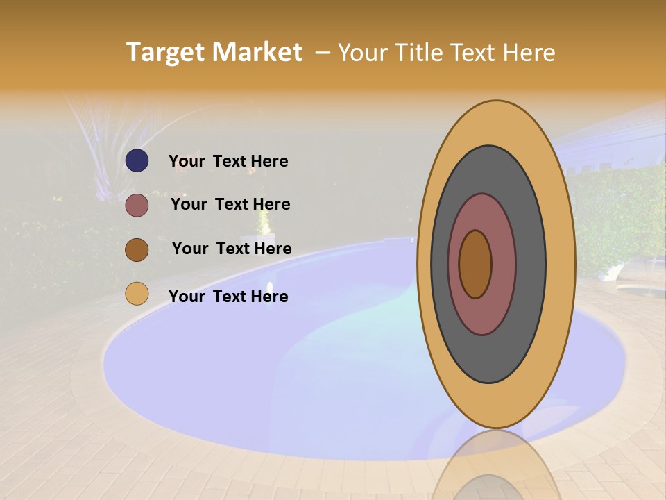 Swimming Pool At Night PowerPoint Template