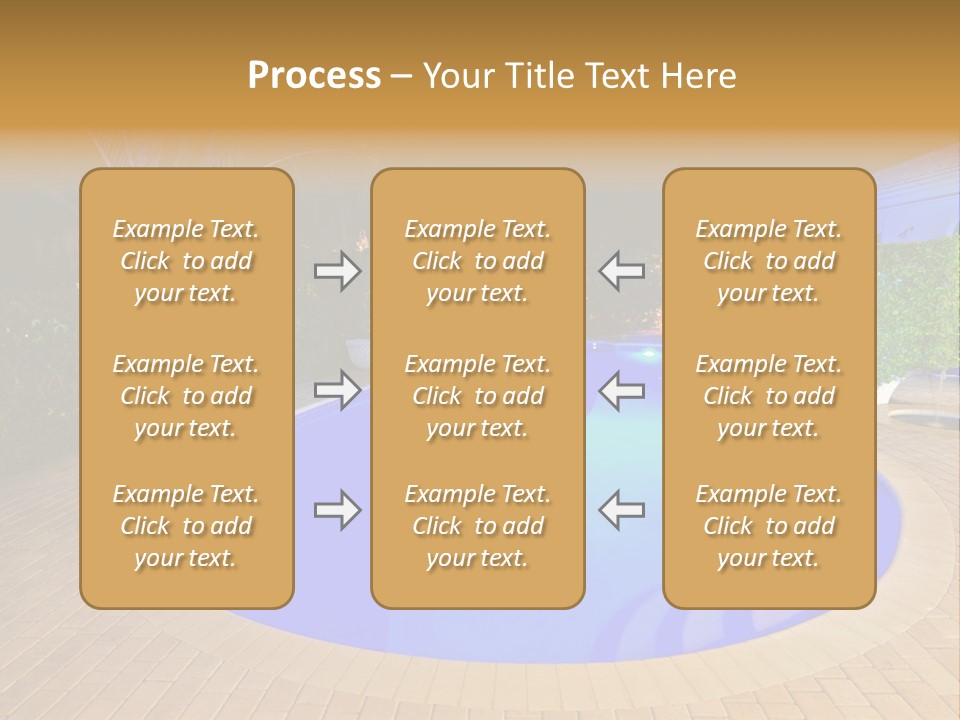 Swimming Pool At Night PowerPoint Template