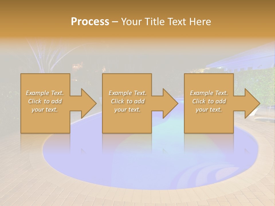 Swimming Pool At Night PowerPoint Template