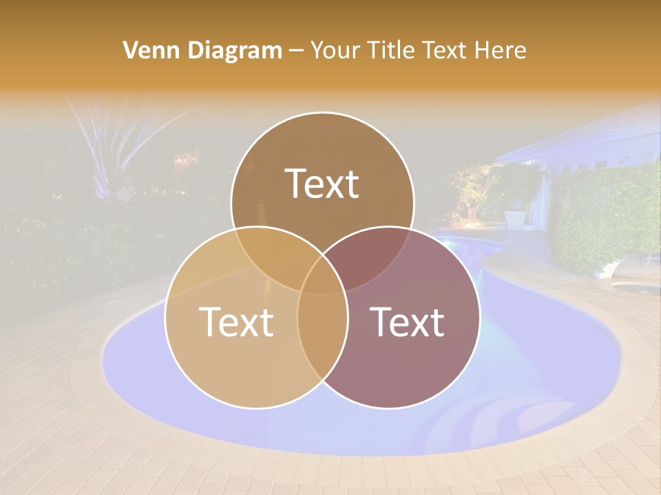 Swimming Pool At Night PowerPoint Template