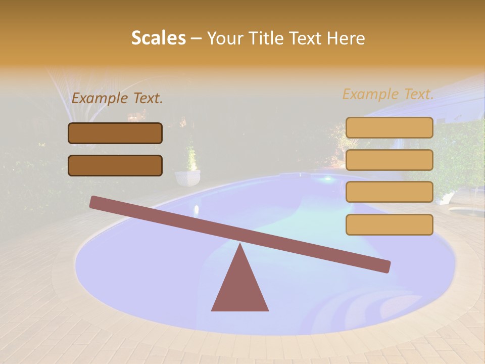 Swimming Pool At Night PowerPoint Template